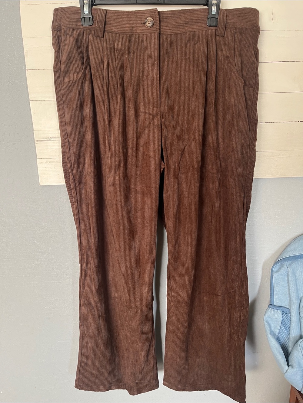 HALARA Brown Corduroy Womens Pants